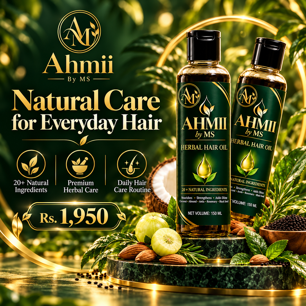 AHMII Herbal Hair Oil two-bottle display 150 ML