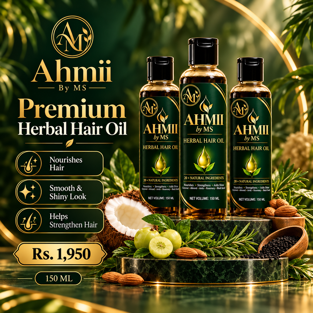 AHMII by MS Herbal Hair Oil 150 ML premium hair care visual